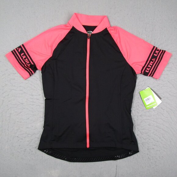 Performance Tops - Performance Women's Large Black Full Zip Cycling Ultra Jersey Short Sleeve NWT